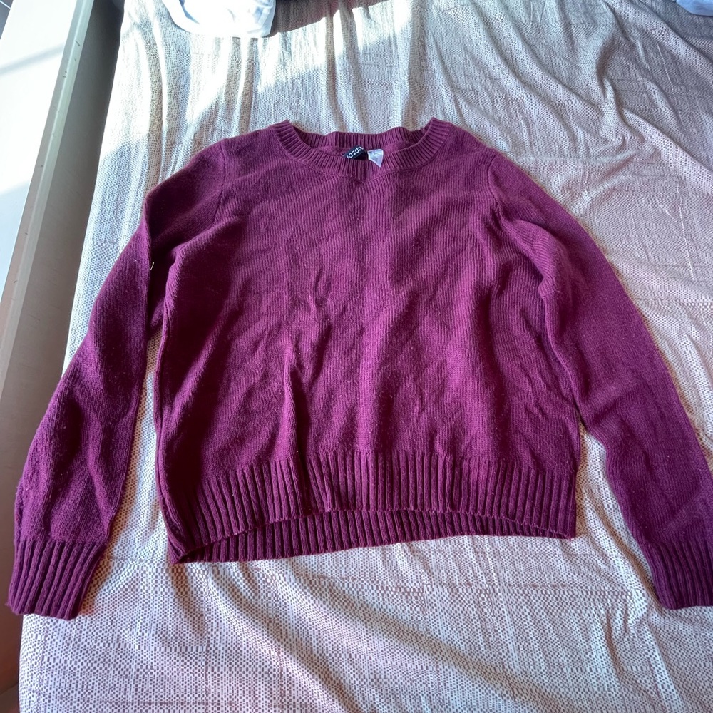 Cropped Maroon H&M Sweater